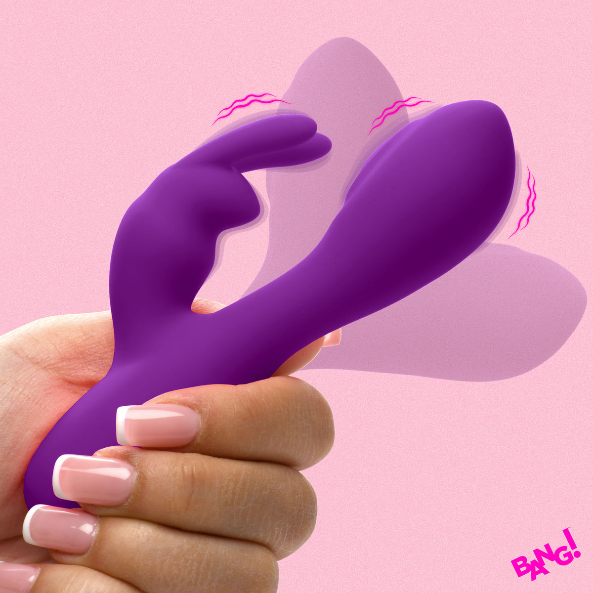 Flexible Vibrating Silicone Mini Rabbit - Purple