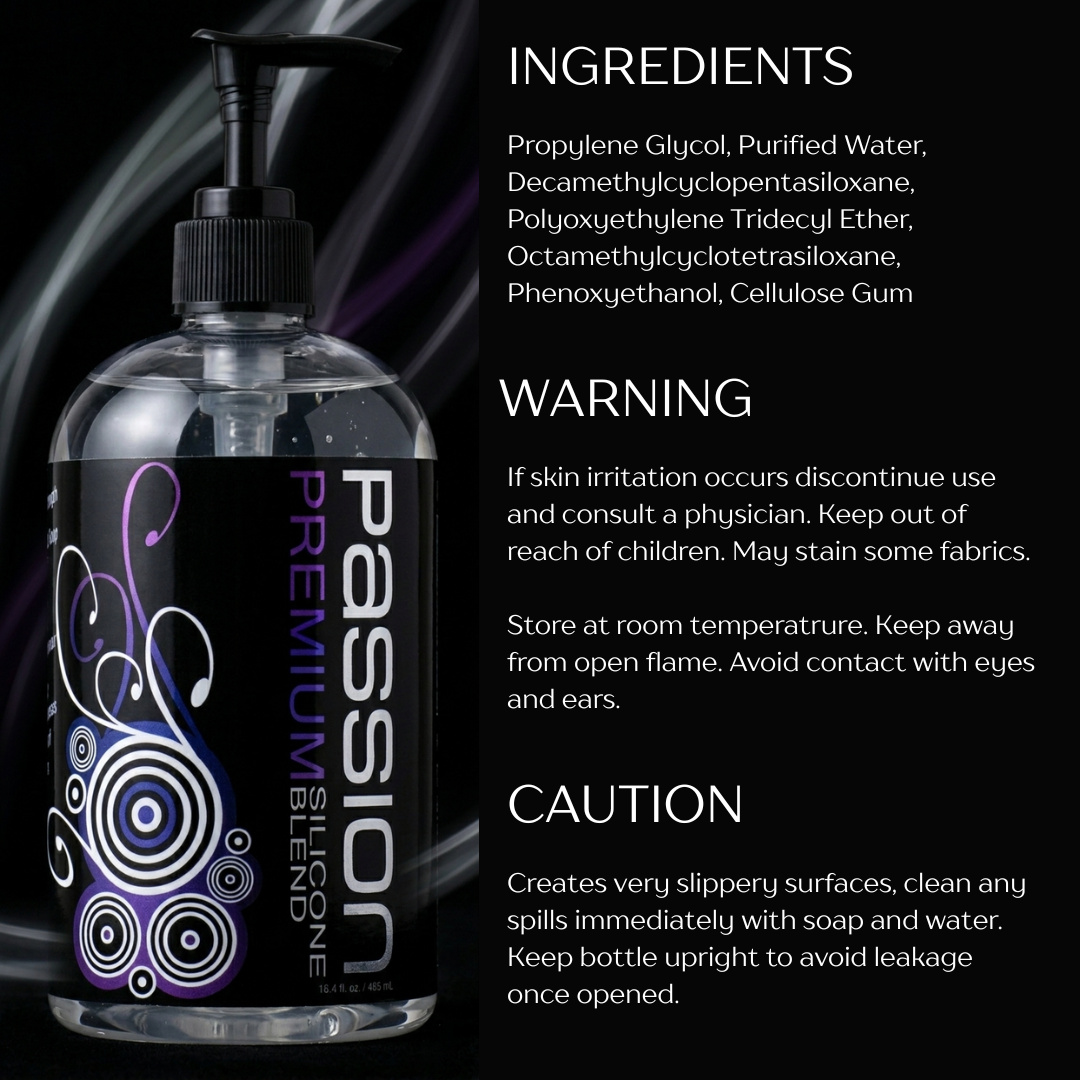 Passion Premium Silicone Blend Lubricant - 16.4 oz