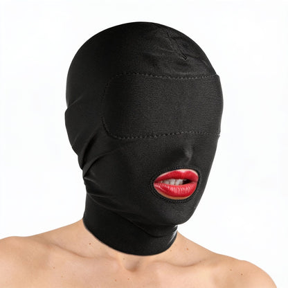 Disguise Open Mouth Hood with Padded Blindfold