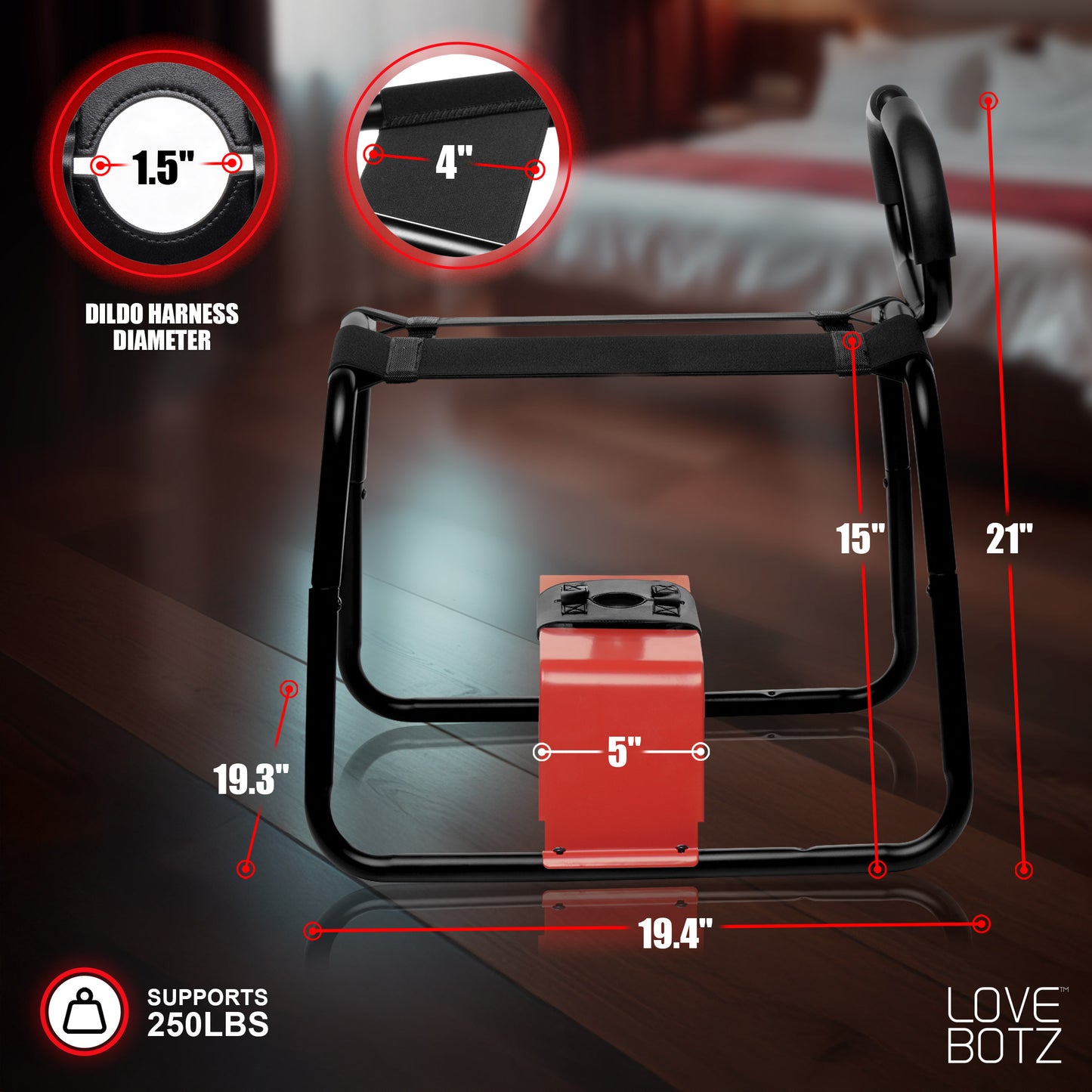 Bangin Bench EZ-Ride Sex Stool with Handles