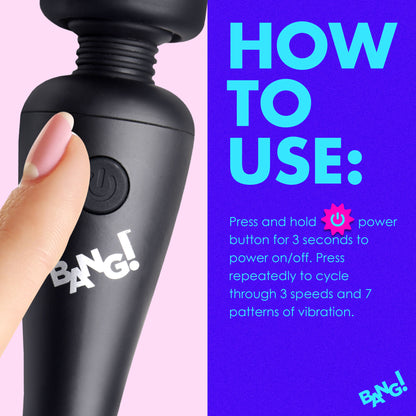 10X Ultra Powerful Silicone Mini Wand - Black