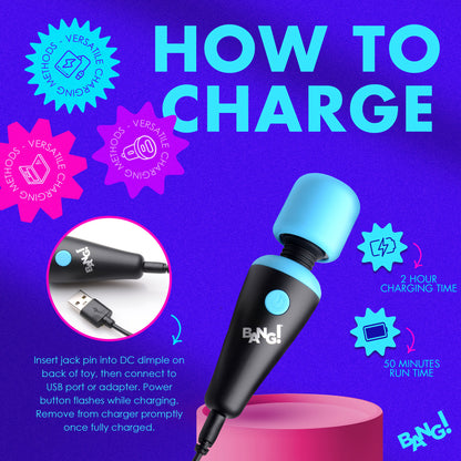 10X Ultra Powerful Silicone Mini Wand - Blue