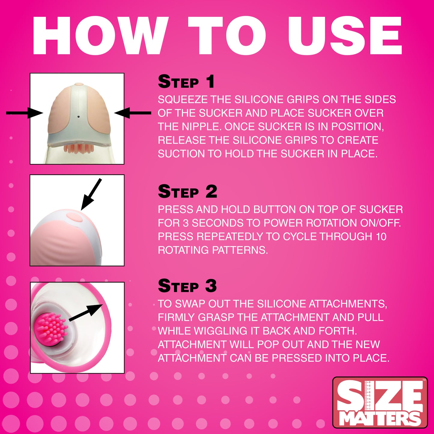 10X Rotating Nipple Suckers