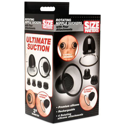 10X Rotating Nipple Suckers with 4 Attachments
