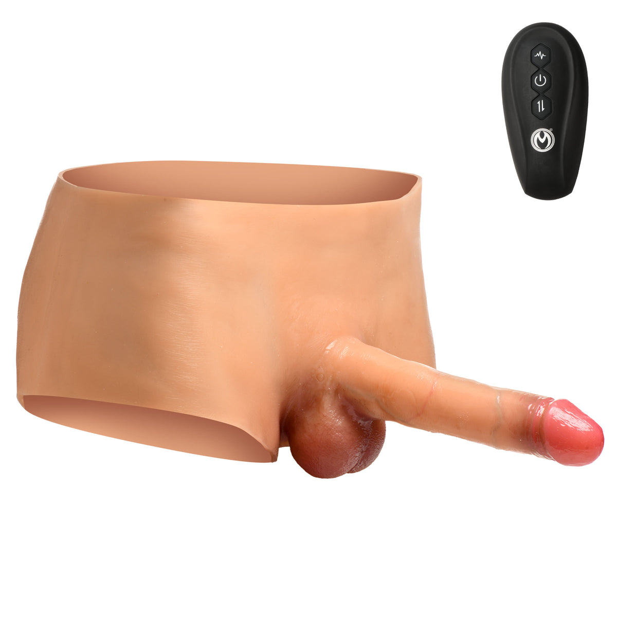 Ramming Briefs Thrusting and Vibrating Silicone Penis Panties - Medium