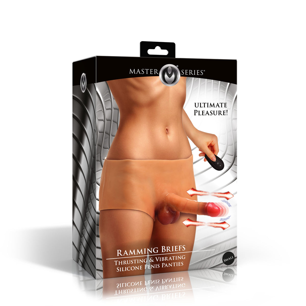 Ramming Briefs Thrusting & Vibrating Silicone Penis Panties - Small