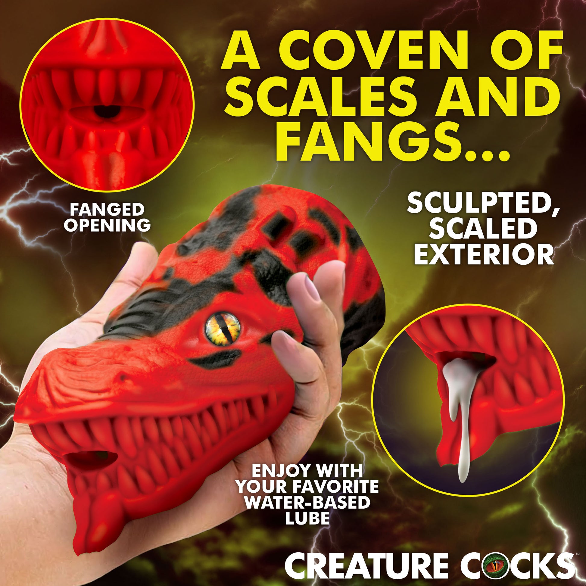 Dragon Tamer Silicone Stroker - Red