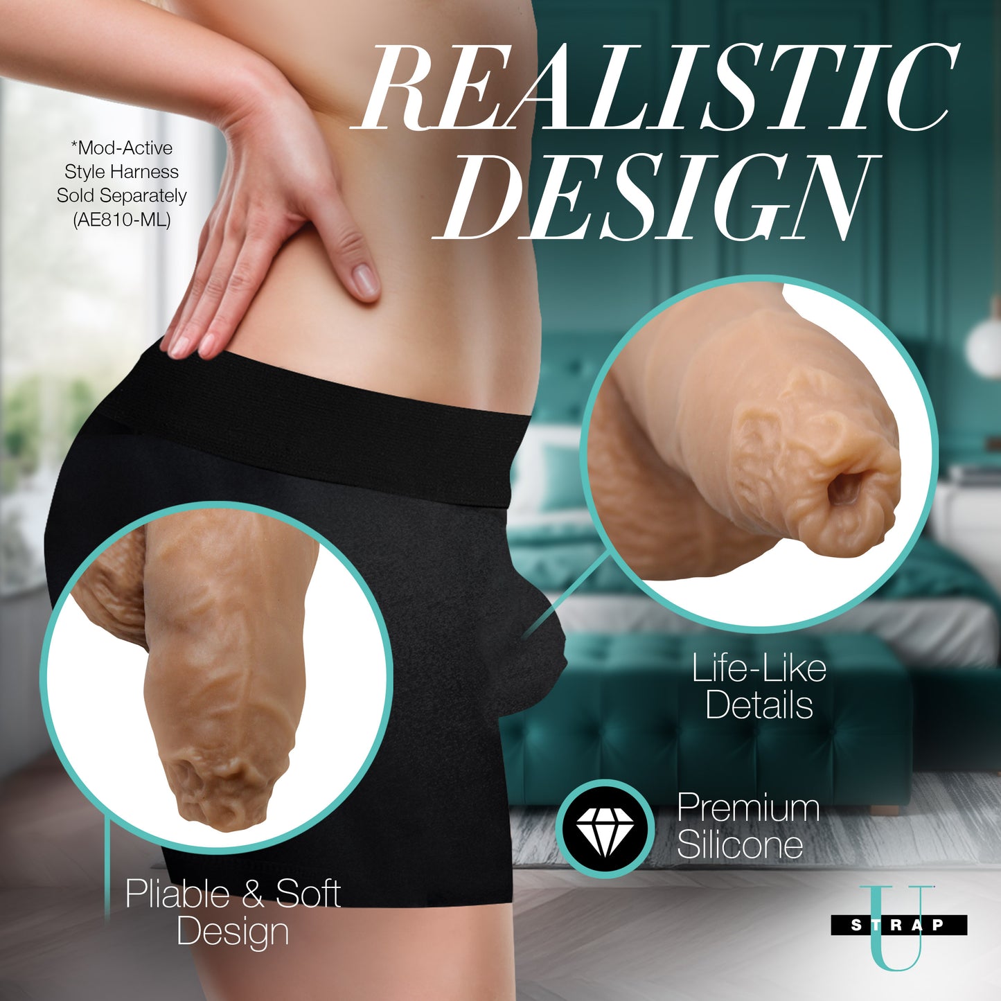 5.1" Uncut Silicone Packer Dildo - Medium