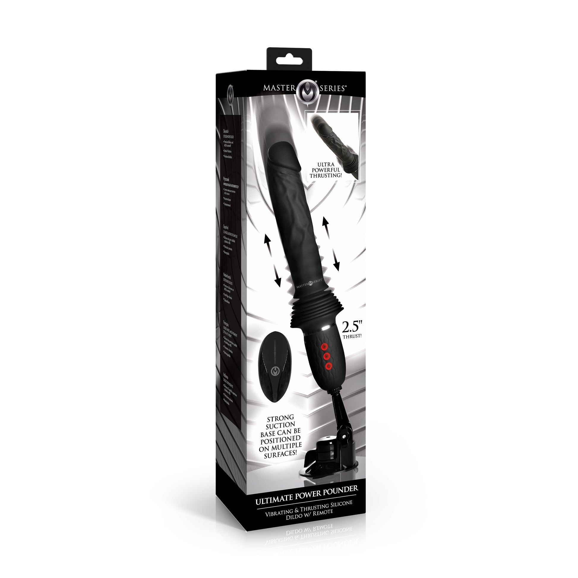 Ultimate Power Pounder Vibrating & Thrusting Silicone Dildo w/ Remote