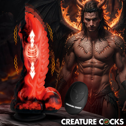 Dragon Thrust Thrusting & Vibrating Silicone Dildo