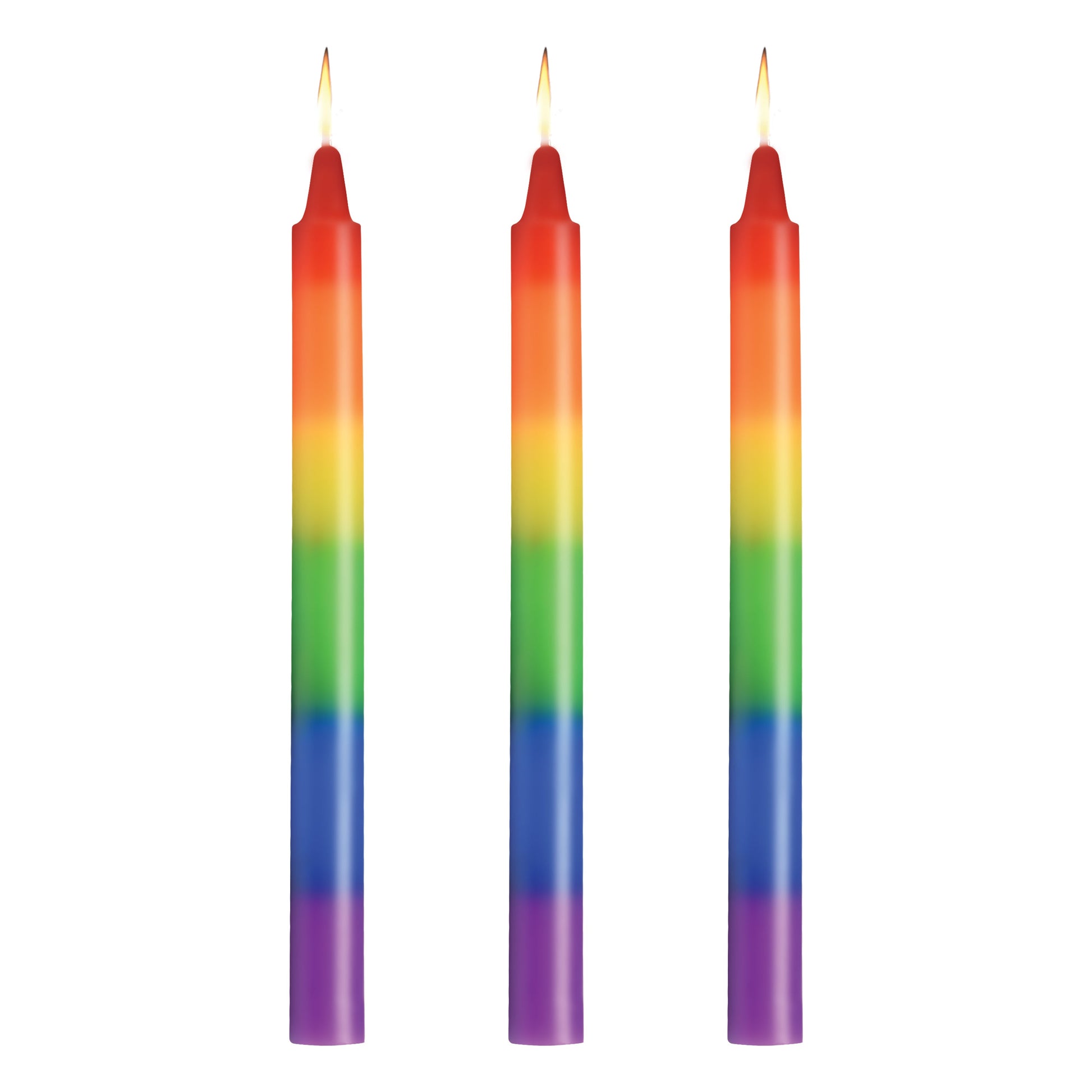 Pride Candles Rainbow Drip Candle Set of 3