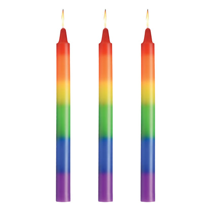 Pride Candles Rainbow Drip Candle Set of 3