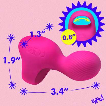 Silicone Finger Vibrator - Pink