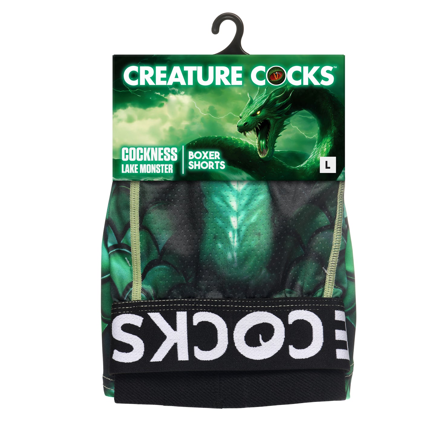 Creature Wear Cockness Monster Lake Creature Boxer Shorts - Large