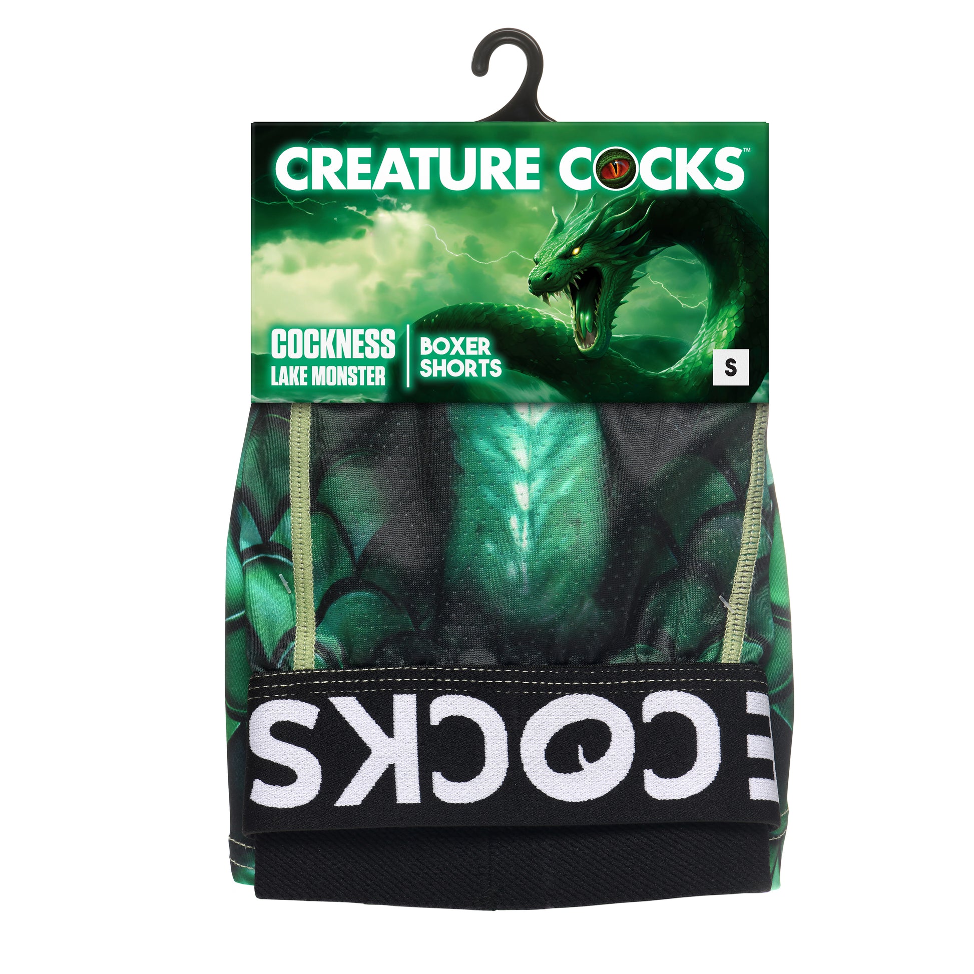 Creature Wear Cockness Monster Lake Creature Boxer Shorts - Small