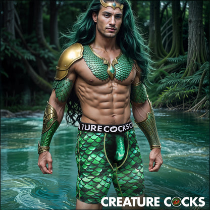 Creature Wear Cockness Monster Lake Creature Boxer Shorts - X-Large
