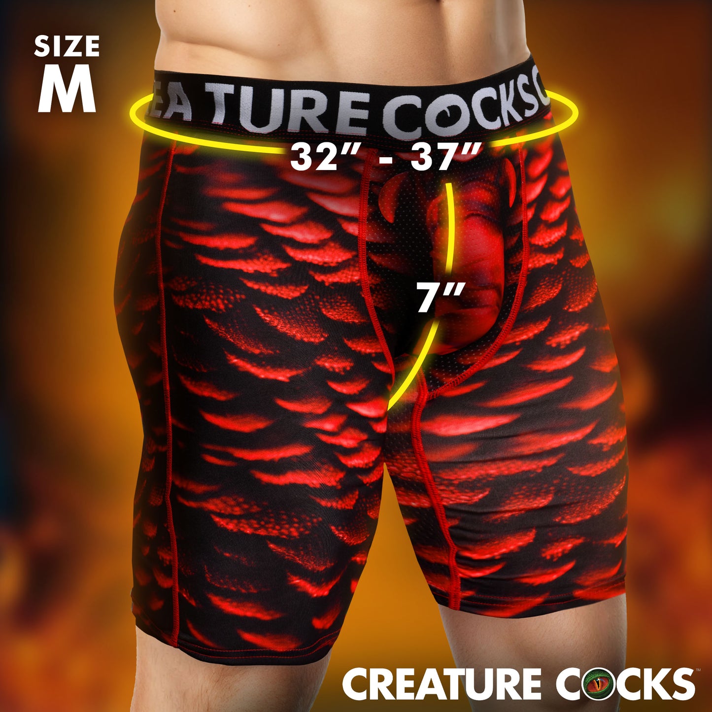 Creature Wear Horny Devil Demon Boxer Shorts - Medium