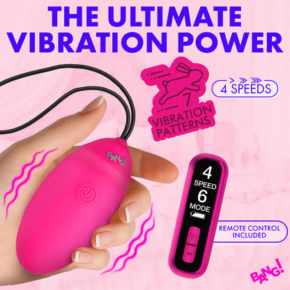 Vibrating Silicone Egg with Digital Remote