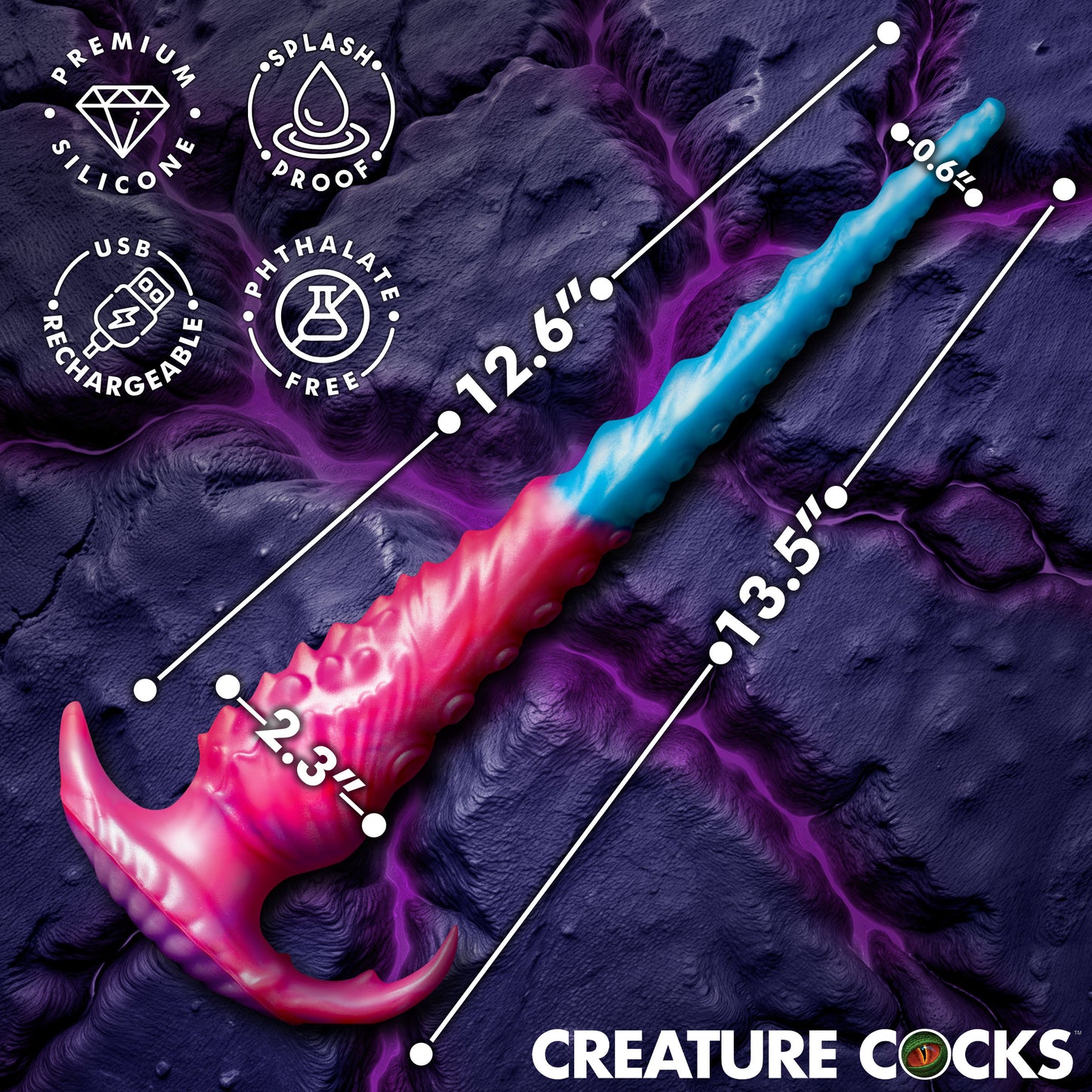 Vibropus Vibrating Silicone Dildo