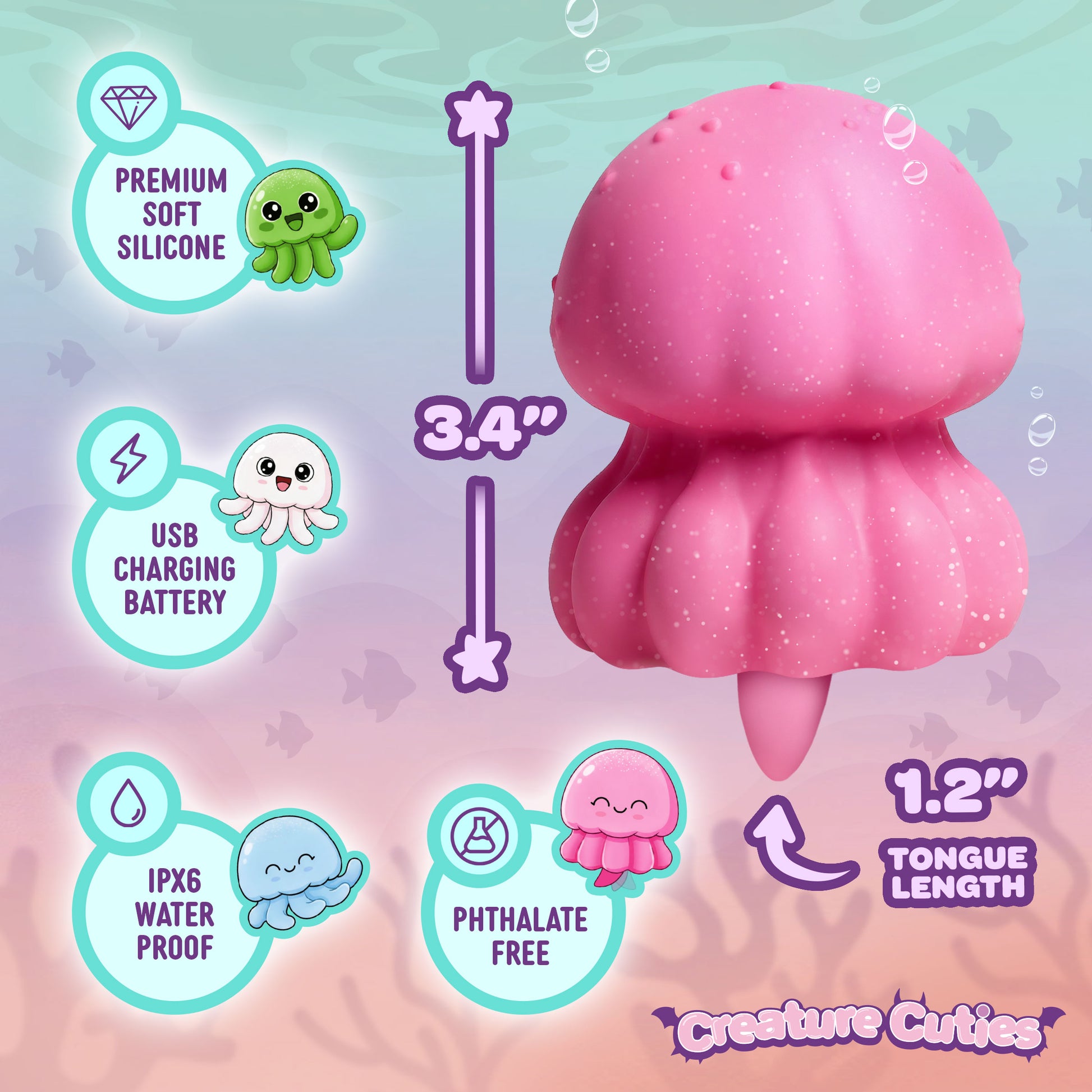 Glow Jelly Licking & Vibrating Stimulator
