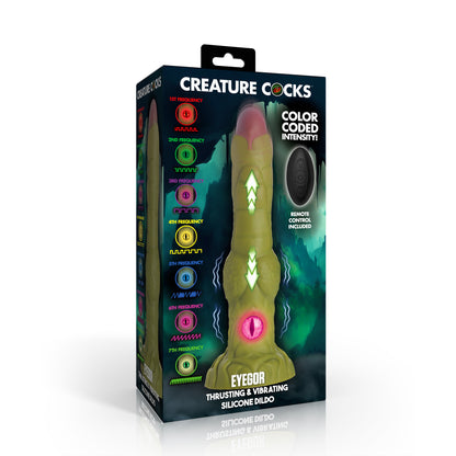 Eyegor Thrusting and Vibrating Silicone Dildo