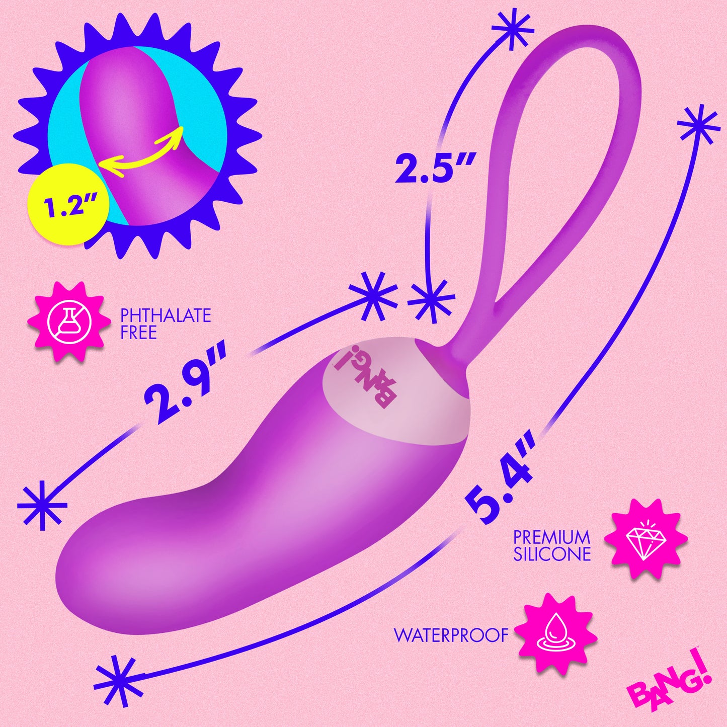 Silicone Mini Vibe w/ Remote - Purple