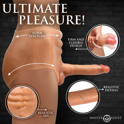 Power Briefs Thrusting & Vibrating Silicone Penis Panties