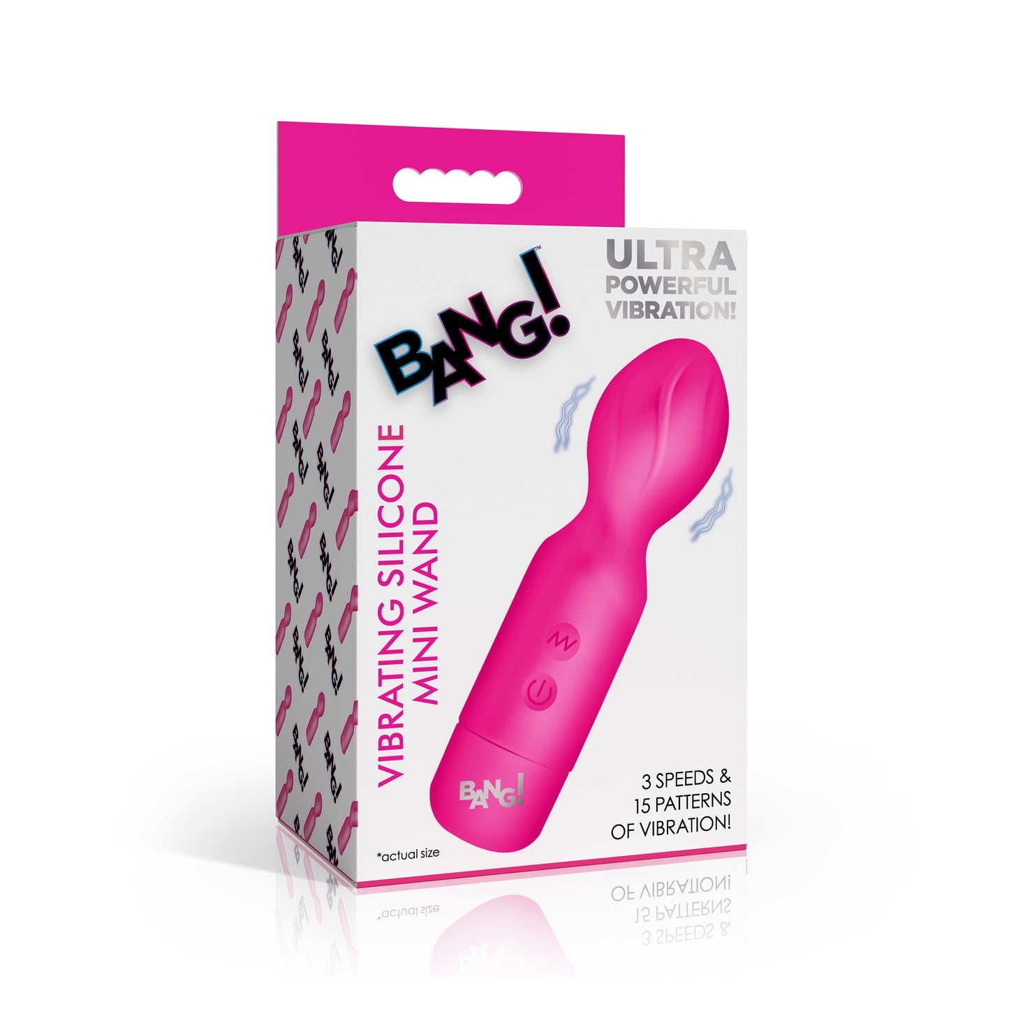18X Vibrating Silicone Mini Wand - PInk