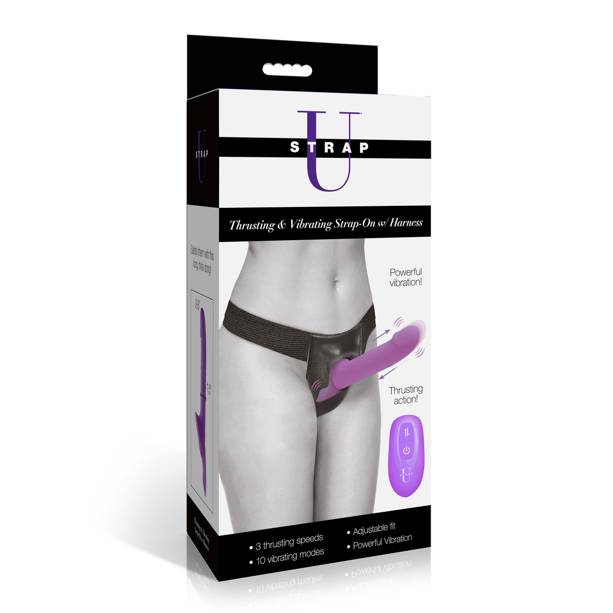 Thrusting & Vibrating Strap-On w/ Harness