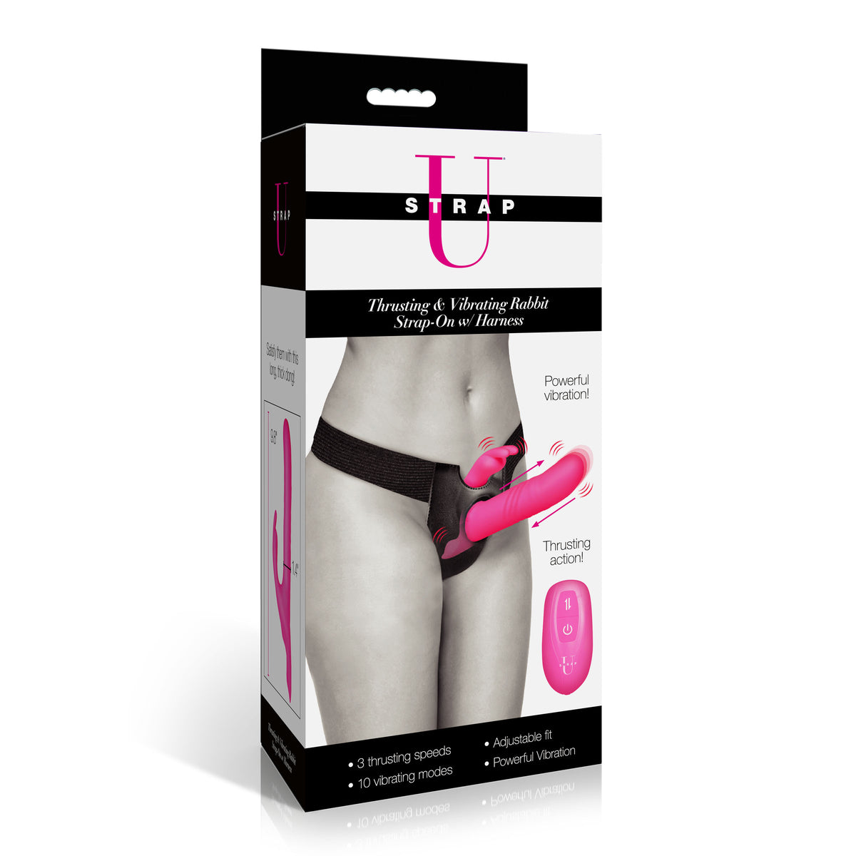 Thrusting & Vibrating Rabbit Strap-On w/ Harness