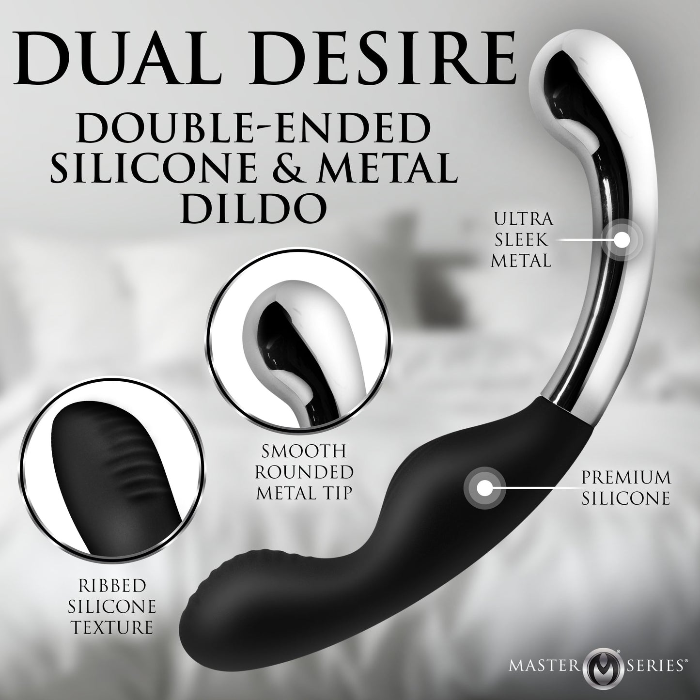 Dual Desire Dual-Ended Silicone & Metal Dildo
