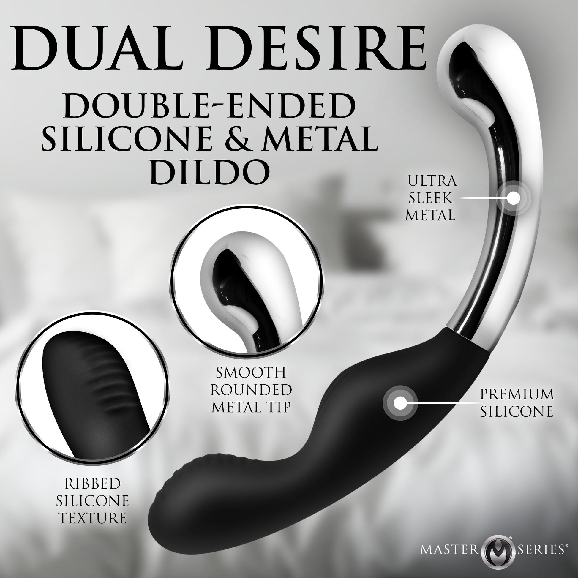 Dual Desire Dual-Ended Silicone & Metal Dildo