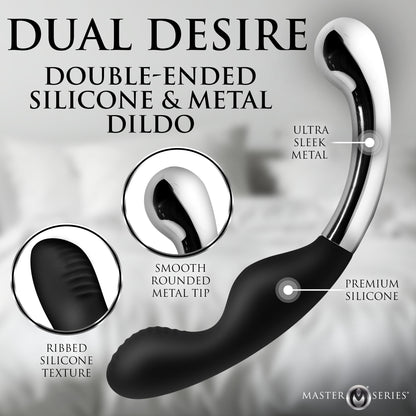 Dual Desire Dual-Ended Silicone & Metal Dildo