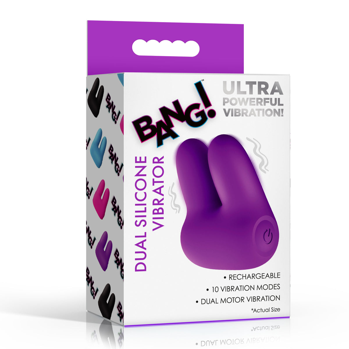 Dual Silicone Vibrator - Purple