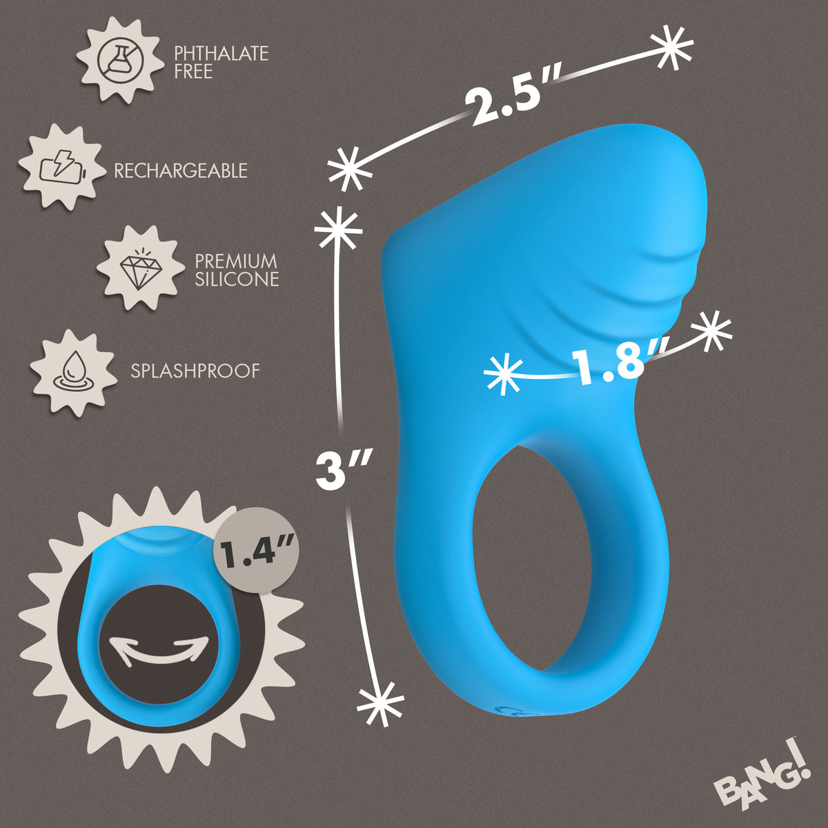 Vibrating Silicone C-Ring