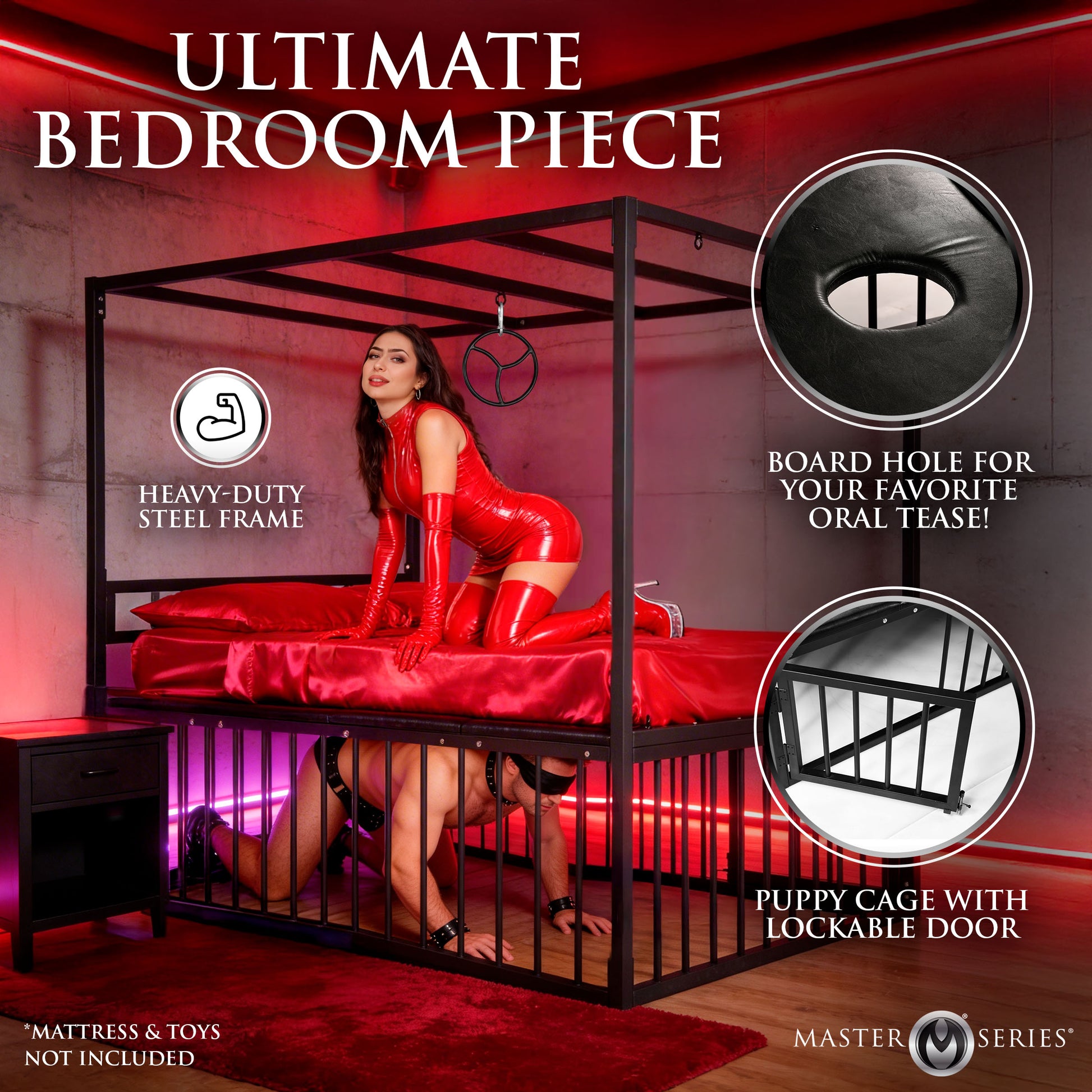 Bondage Bed with Cage