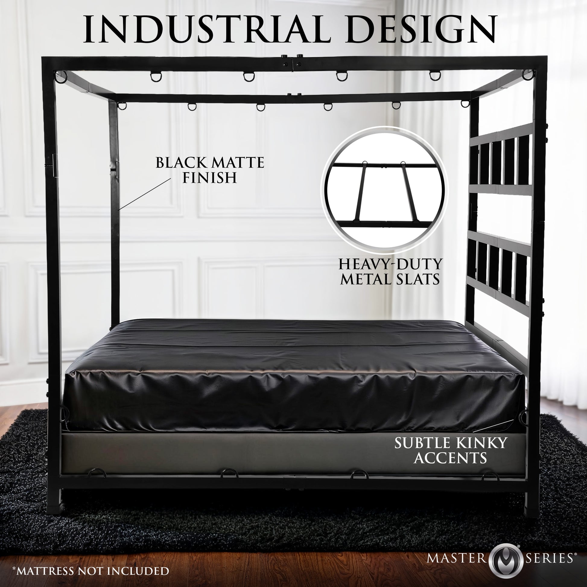 King Size Dungeon Bed with Suspension Canopy