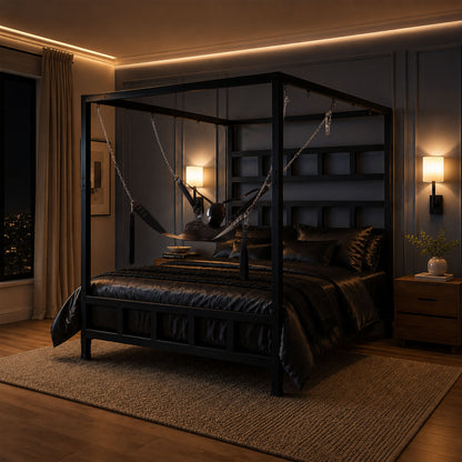 King Size Dungeon Bed with Suspension Canopy