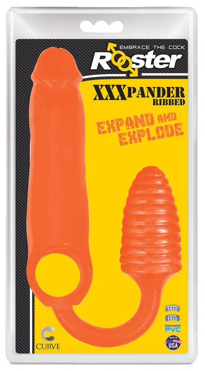 XXXPander Sheath with Ribbed Plug - Orange