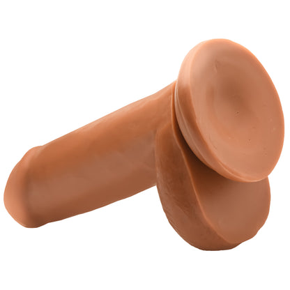 Medium Suction Cup Dildo with Balls - 6 Inch