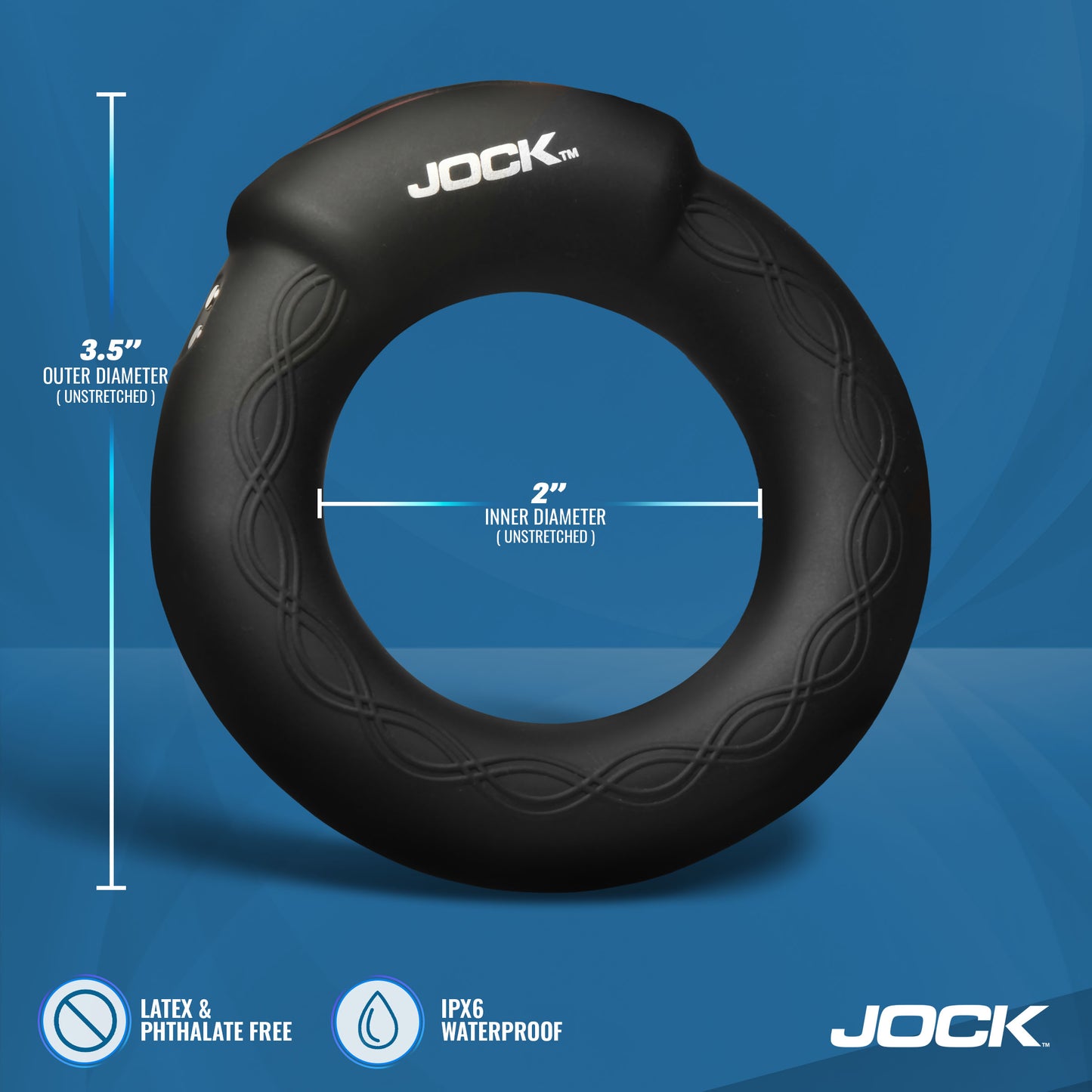 Rumbler Vibrating & Warming C-Ring - 2"