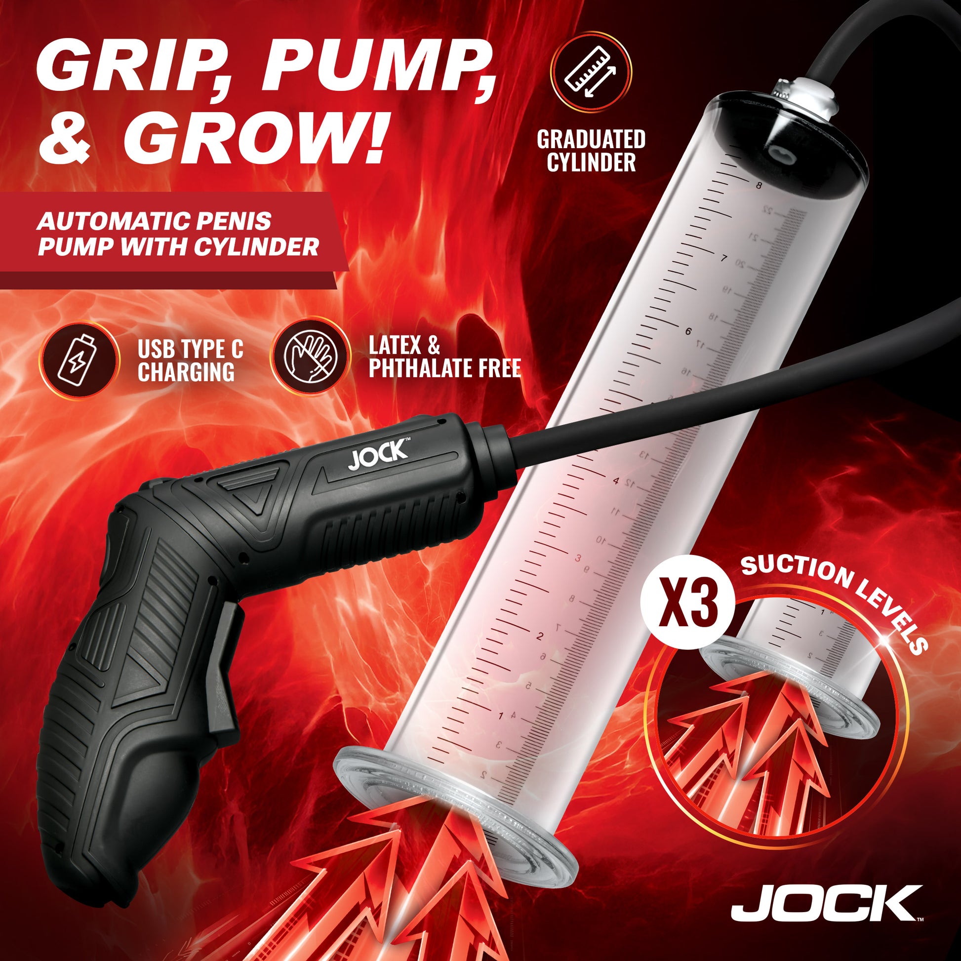 Power Pumper Automatic Penis Pump with Cylinder