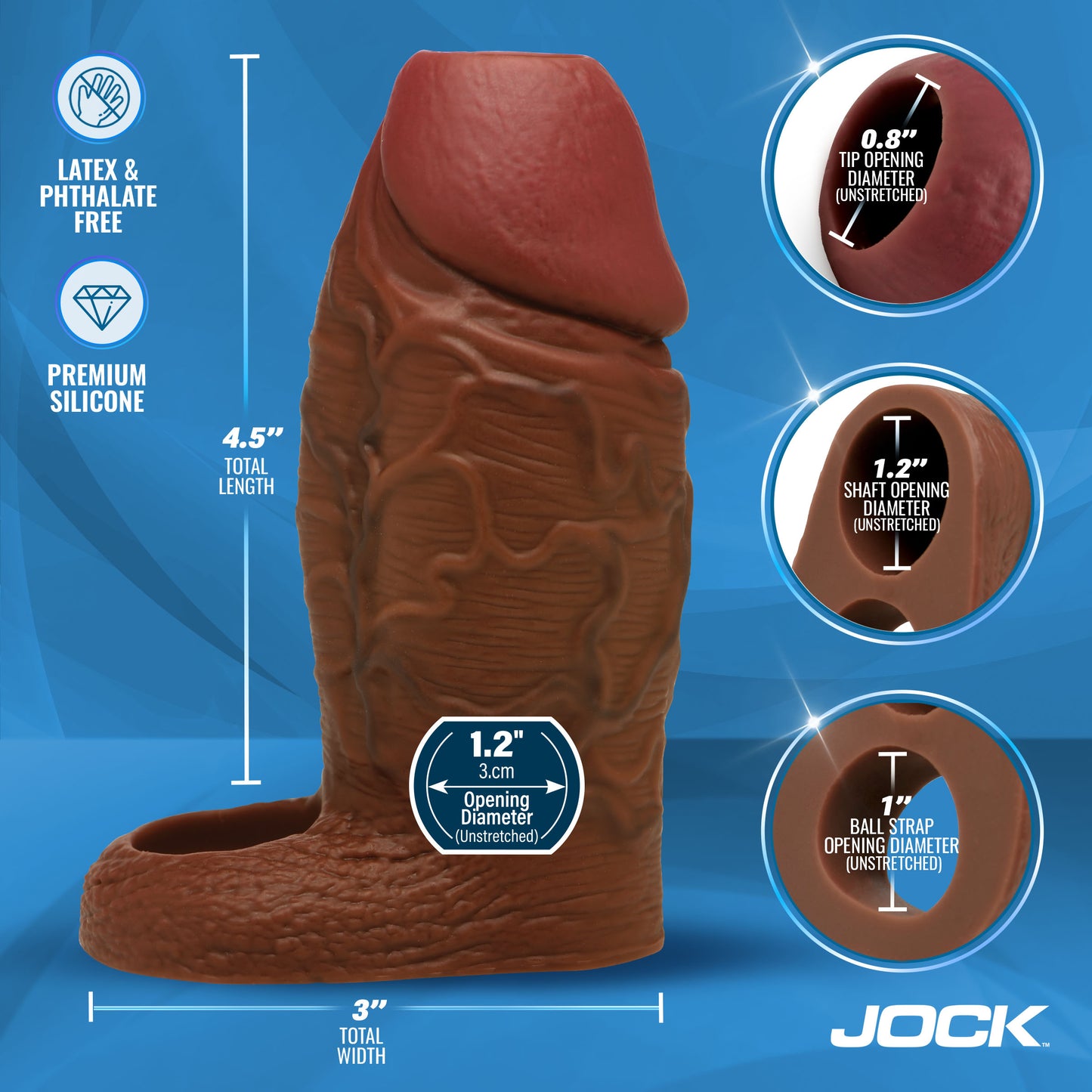 Enhancers Silicone Penis Extension Sleeve - Dark