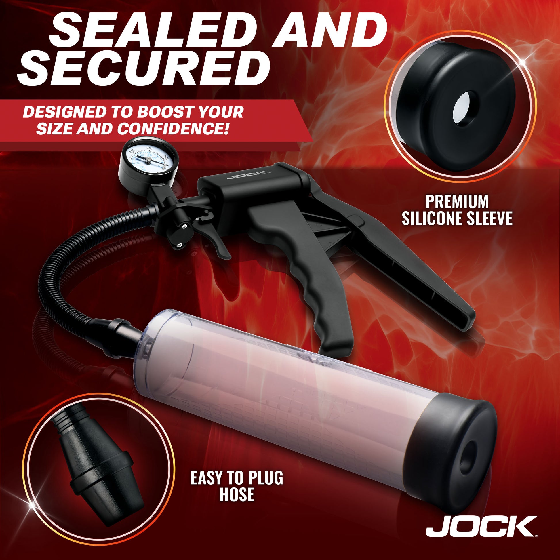 Pump Up Penis Pump with Gauge & Trigger Handle