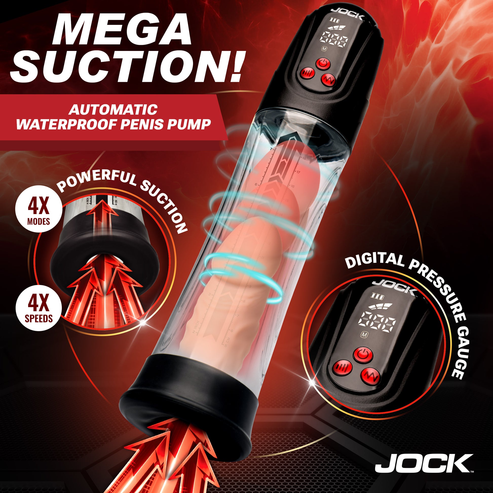 Power Up Digital Automatic Waterproof Penis Pump