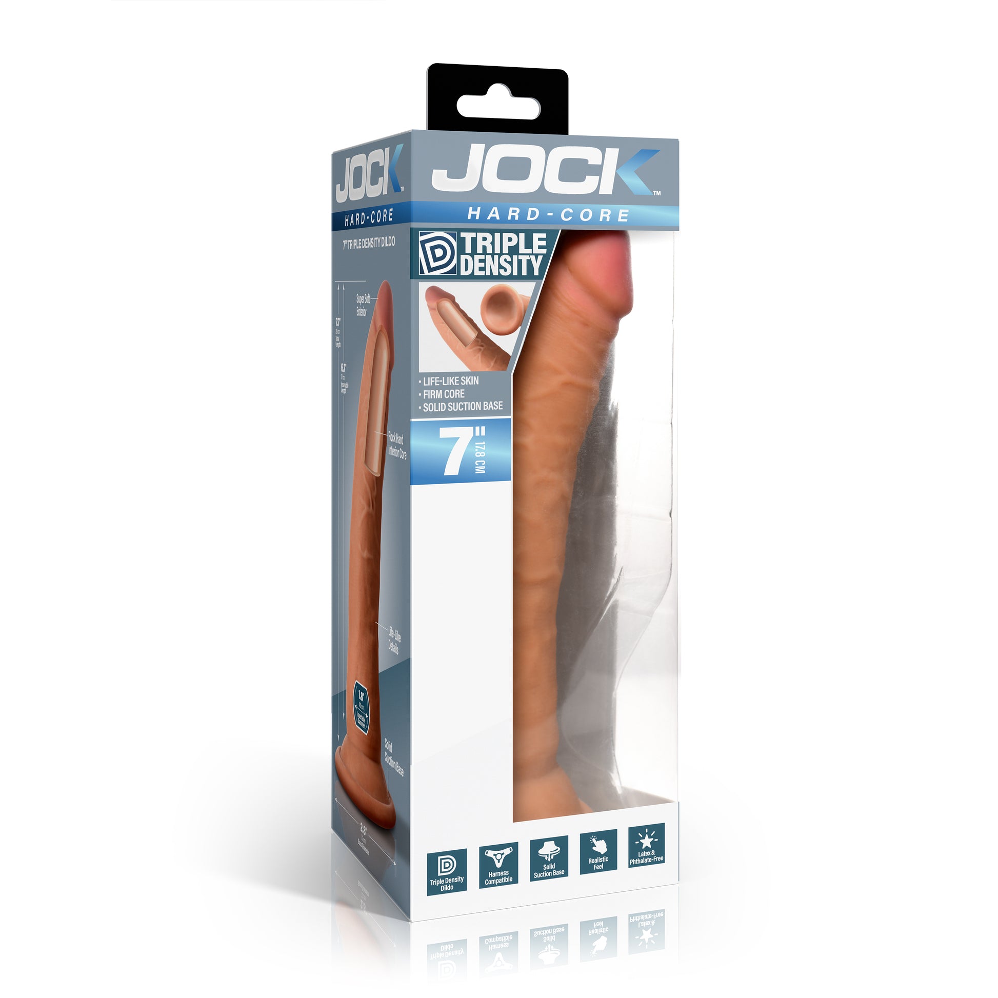 Hard-Core 7" Triple Density Dildo - Medium