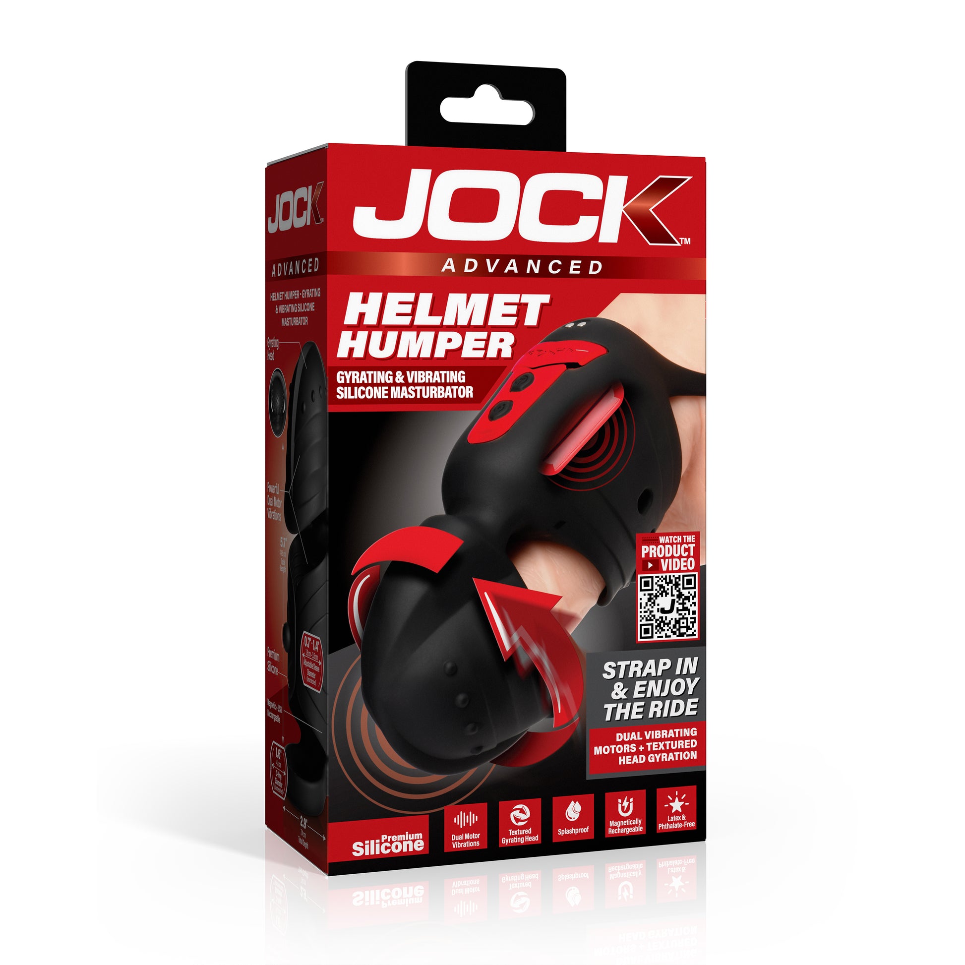 Helmet Humper Gyrating & Vibrating Silicone Masturbator
