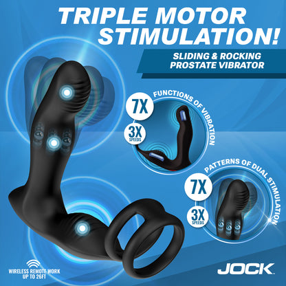 P-Drive Sliding & Rocking Prostate Vibrator w/ C-Ring
