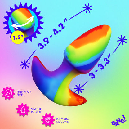 Thrusting and Vibrating Silicone Butt Plug