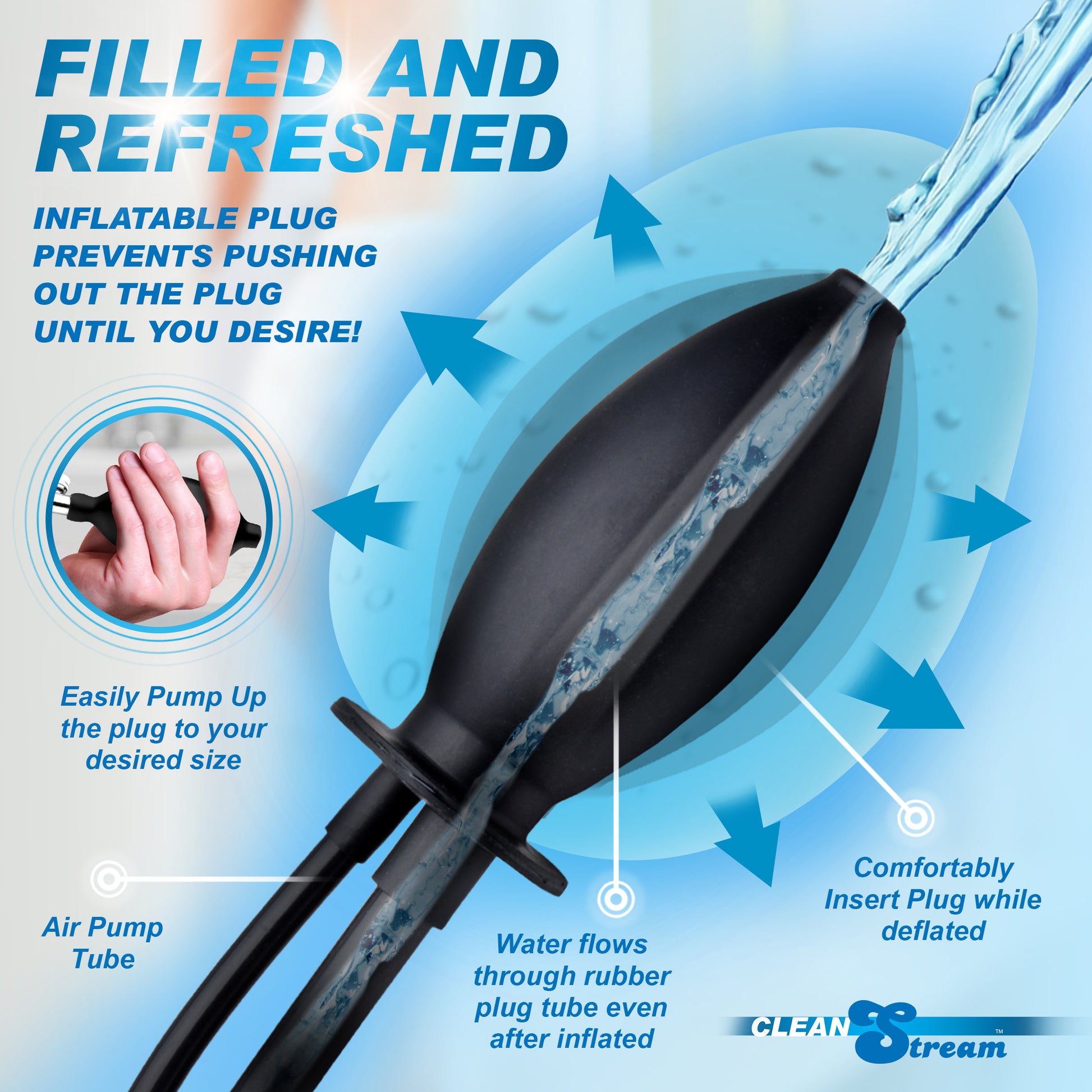CleanStream Inflatable Enema Plug